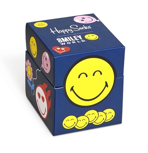 Набор из 4 пар детских носков Happy socks collaboration 4-Pack Kids Smiley Gift Set