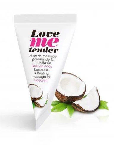 Съедобное согревающее массажное масло Love Me Tender Cocos с ароматом кокоса - 10 мл.