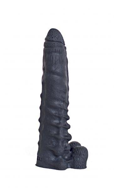 Чёрный фаллоимитатор-гигант Аватар - 31 см.