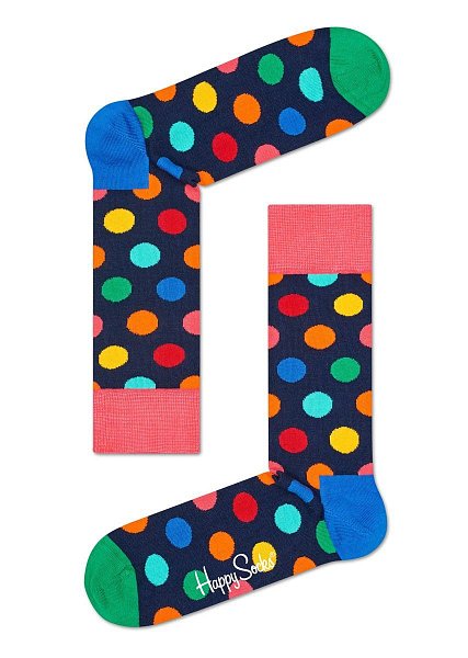 Яркие носки унисекс Big Dot Sock в цветной горох