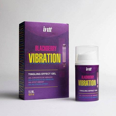 Стимулирующий гель с эффектом вибрации Blackberry Vibration - 15 мл.