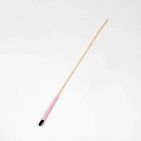 Деревянный стек с розовой ручкой - 60 см.