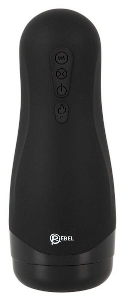 Черный вибромастурбатор с подогревом Masturbator with 3 Functions