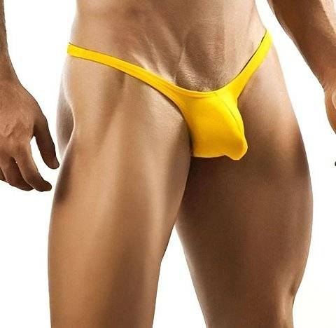 Желтые мужские трусы-стринги