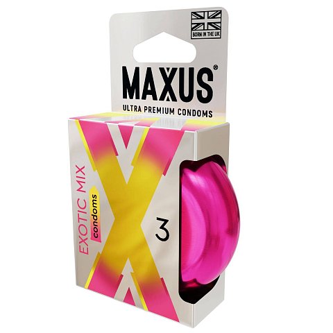 Ароматизированные презервативы Maxus Exotic Mix - 3 шт.