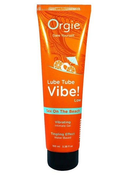 Гель с эффектом вибрации Lube Tube Vibe Low Sex On The Beach - 100 мл.