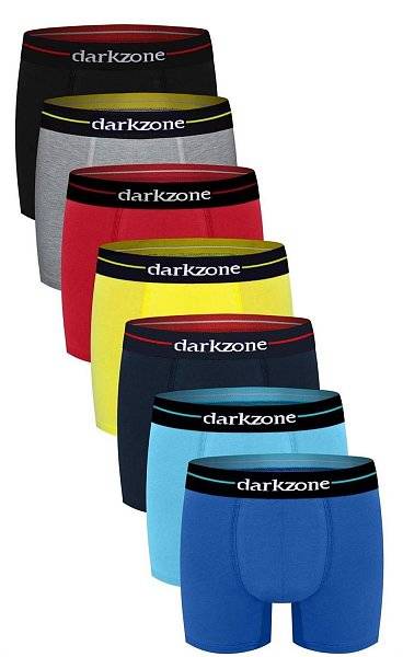 Набор из 7 разноцветных трусов-боксеров Darkzone