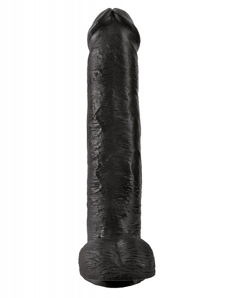 Чёрный фаллоимитатор-гигант 15 Cock with Balls - 40,6 см.