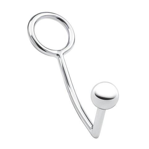 Кольцо на пенис с анальным стимулятором Stainless Steel Anal Hook Cock Ring