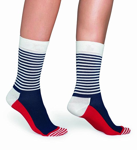 Носки унисекс Half Stripe Sock с полосками в верхней части