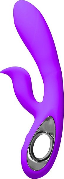 Фиолетовый вибратор-кролик Mrs. Jia - 20 см.