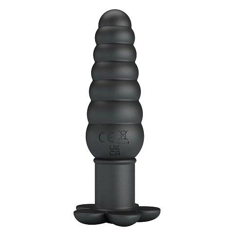 Черный анальный вибростимулятор Imron - 11 см.