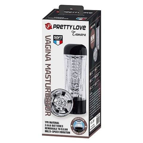 Прозрачный мастурбатор с вибрацией Tamara