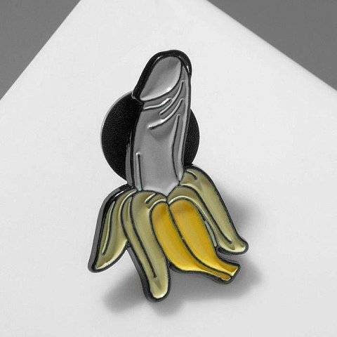 Значок с форме банана-фаллоса