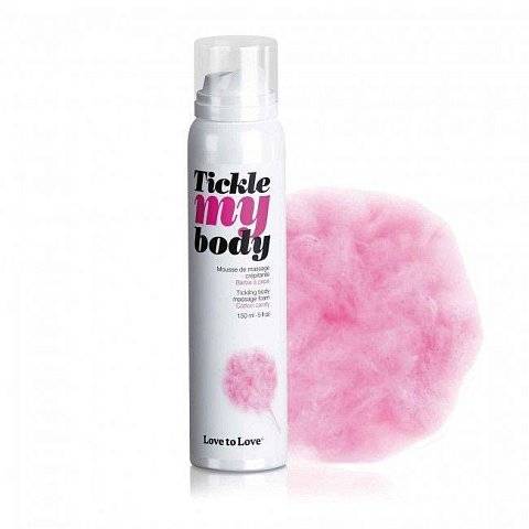 Массажная хрустящая пенка Tickle My Body Cotton Candy с ароматом сладкой ваты - 150 мл.
