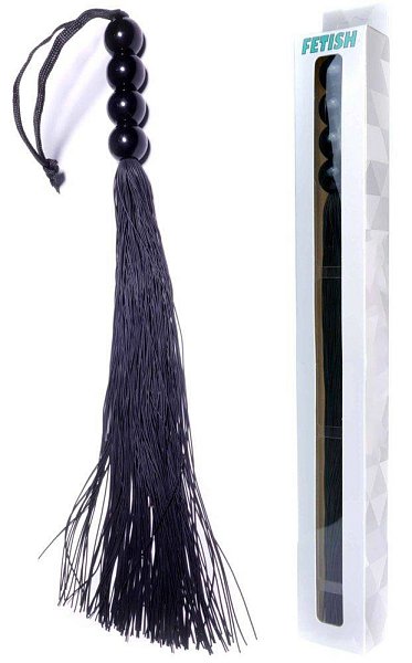 Черная силиконовая плеть - 37 см.