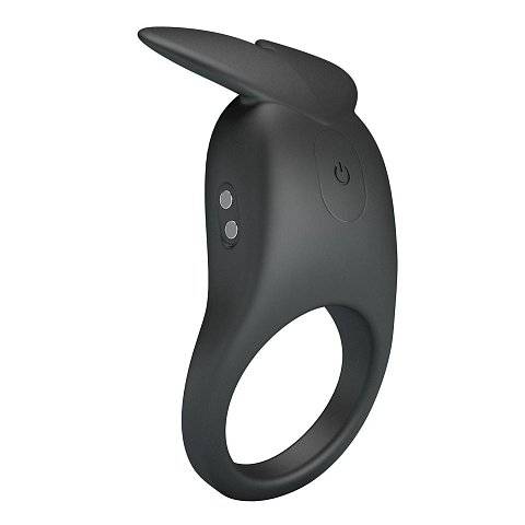 Черное перезаряжаемое виброкольцо Carlton