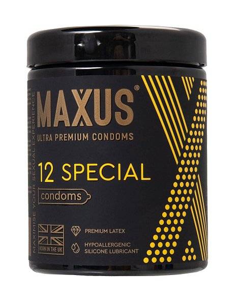 Презервативы с точками и рёбрами MAXUS Special - 12 шт.