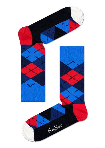 Яркие носки унисекс Argyle Sock с геометрическим принтом