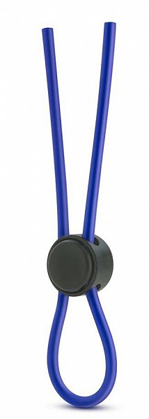 Синее эрекционное лассо Silicone Loop Cock Ring