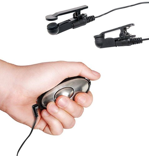 Черные электрические зажимы для сосков Shock Therapy Nipple Clamps