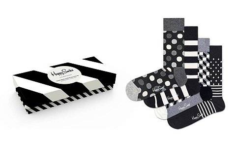 Подарочный набор носков 4-Pack Classic Black White Socks Gift Set