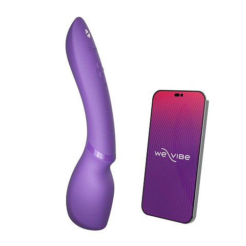 Фиолетовый жезловый вибратор We-Vibe Wand 2 - 27,3 см.