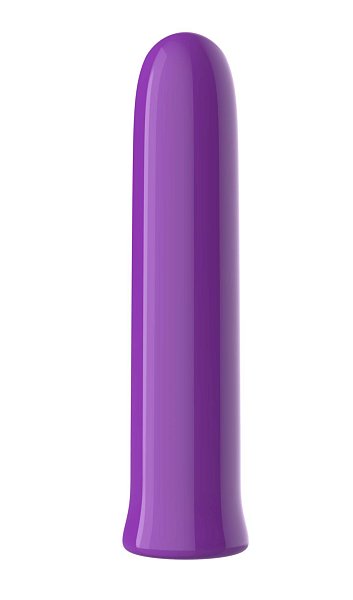 Фиолетовый перезаряжаемый мини-вибратор - 13,7 см.