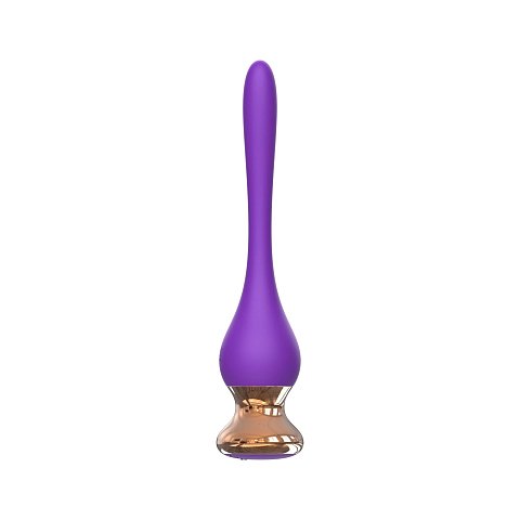 Фиолетовый вибромассажер Nipple Vibrator - 14,5 см.