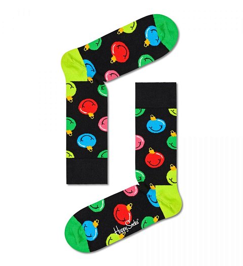 Носки унисекс Jingle Smiley Sock с елочными игрушками