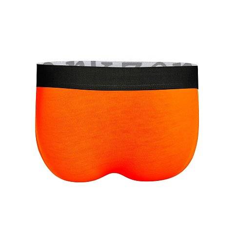 Оранжевые мужские трусы с широкой брендированной резинкой