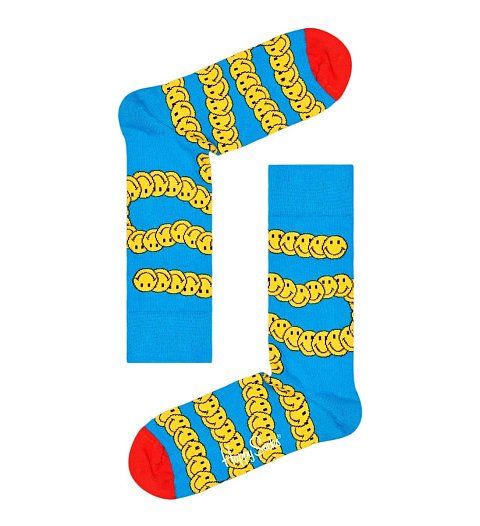 Носки унисекс Distorted Smiley Sock со змейкой из смайликов