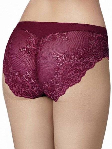 Трусы-слипы из эластичной микрофибры и кружева Greta