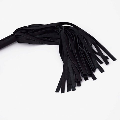 Черный кожаный флоггер - 45 см.