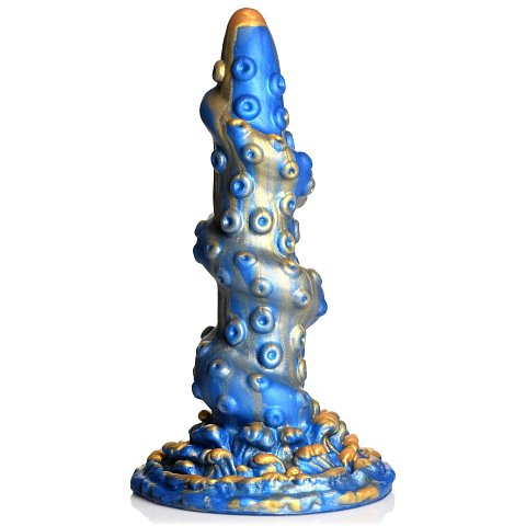 Голубой фантазийный фаллоимитатор Lord Kraken Tentacled Silicone Dildo - 21 см.