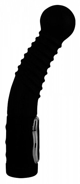Чёрный стимулятор простаты с ротацией Prostate Twister - 20 см.
