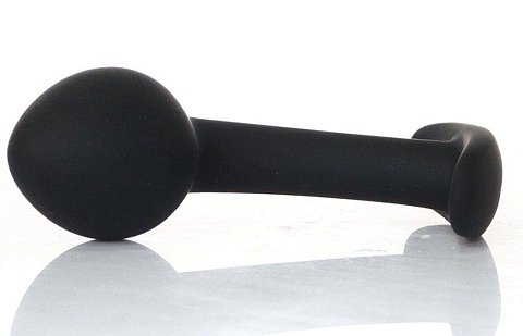 Черная анальная втулка Curved - 9 см.