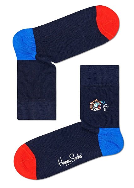 Носки унисекс Embroidery Tiger Half Crew Sock с тигром
