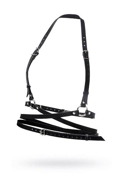 Черная кожаная портупея «Осанка»