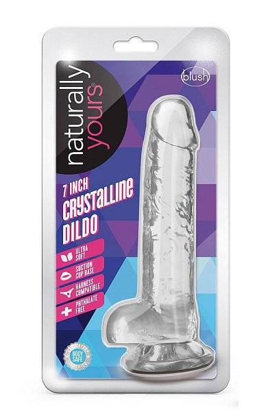 Прозрачный фаллоимитатор 7 Inch Crystalline Dildo - 17,7 см.