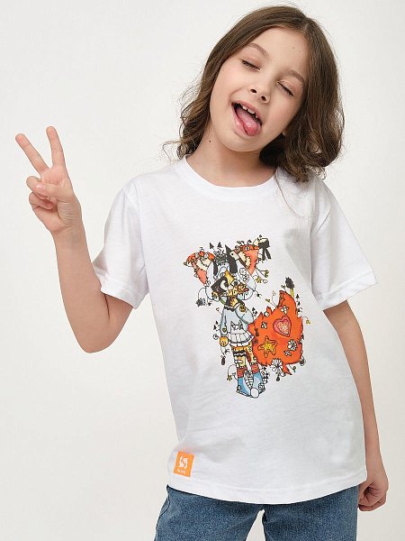 Детская футболка с принтом Moon FFF