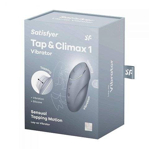Светло-серый вибростимулятор Tap Climax 1