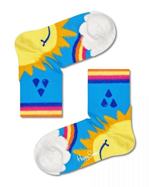 Детские носки унисекс Kids Over The Rainbow Sock с солнышком на пяточках