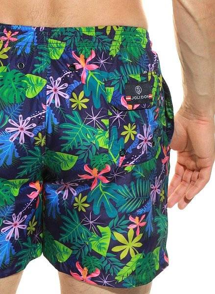 Мужские пляжные шорты с тропическим принтом