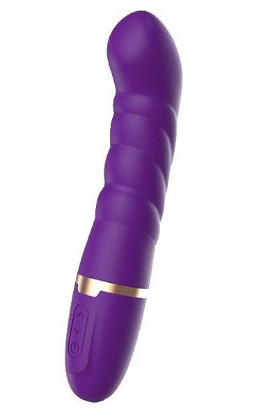 Фиолетовый перезаряжаемый вибратор Take Over The Swirl - 22,5 см