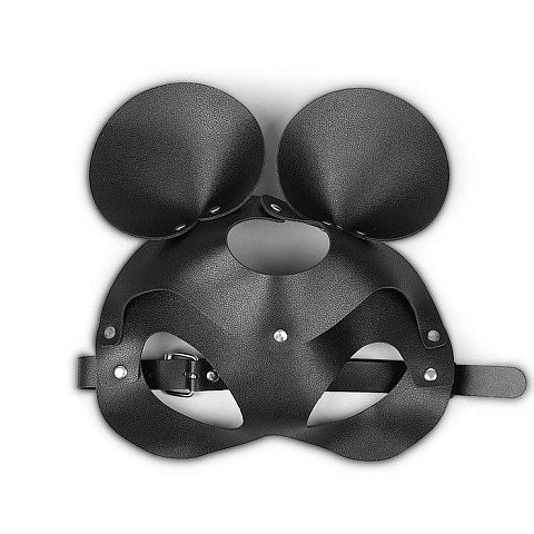 Пикантная черная маска «Озорная мышка» с заклепками