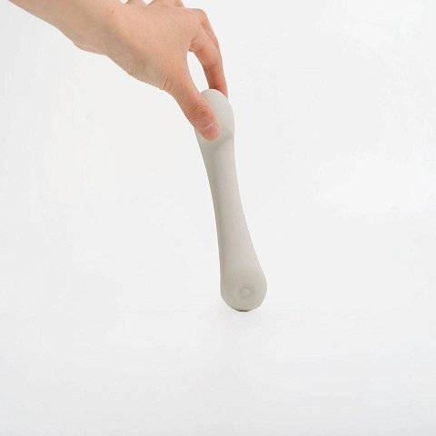 Серый вибростимулятор точки G Mirage - 17,8 см.