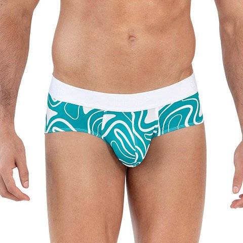 Бирюзовые трусы-брифы с принтом Dynamic Classic Brief