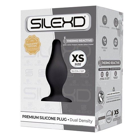 Черная анальная втулка SILEXD Plug Model 2 XS - 6,4 см.