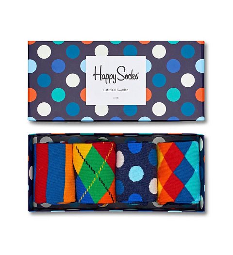 Подарочный набор ярких носков 4-Pack Multi-color Socks Gift Set